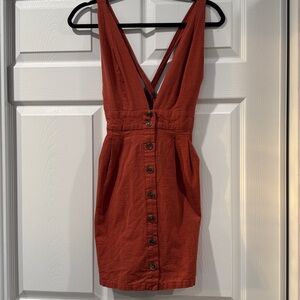 Forever 21 Linen Terracotta Mini Dress